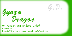 gyozo dragos business card