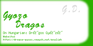 gyozo dragos business card